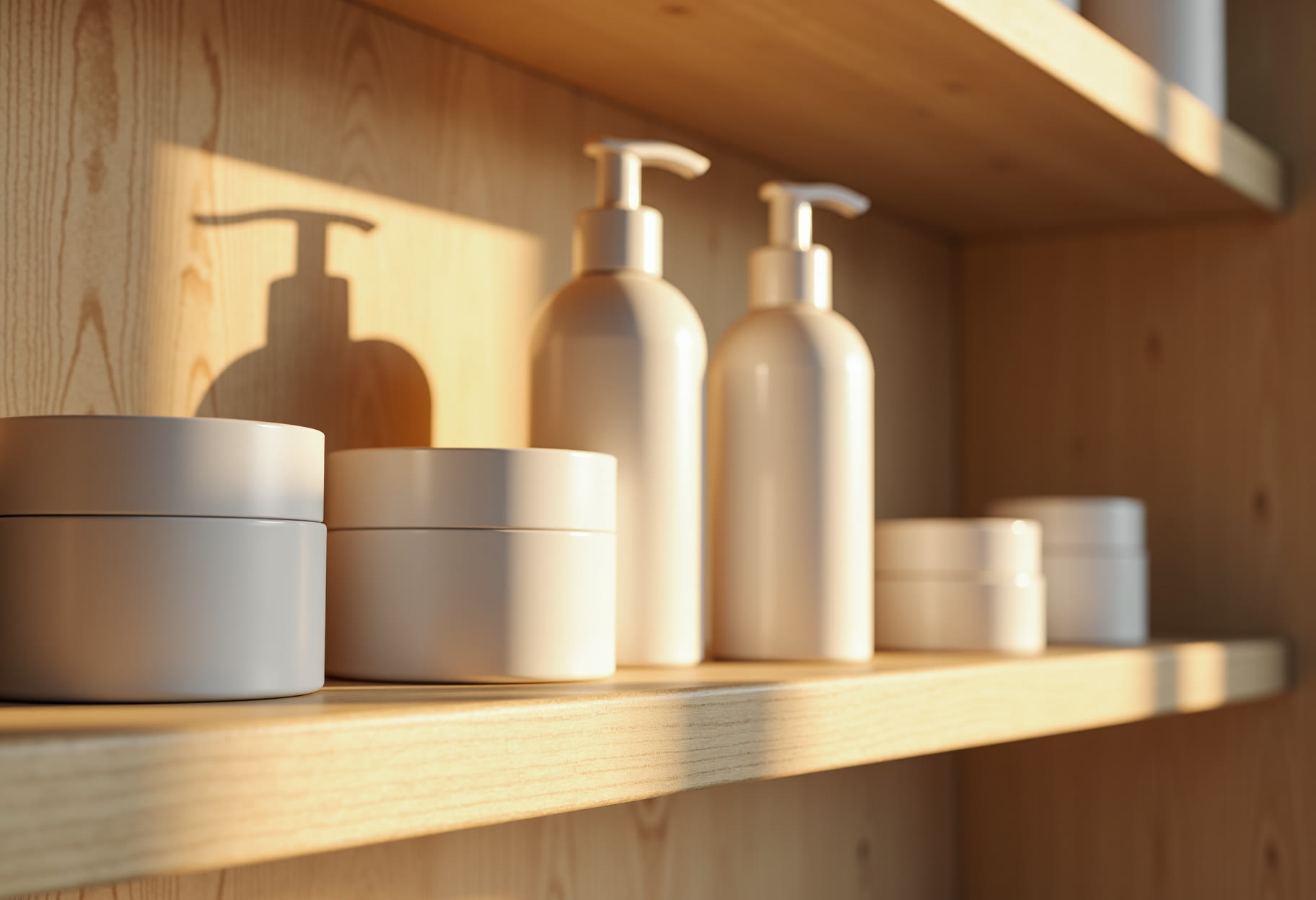Retail shelf restocked with the home-routine lines we use